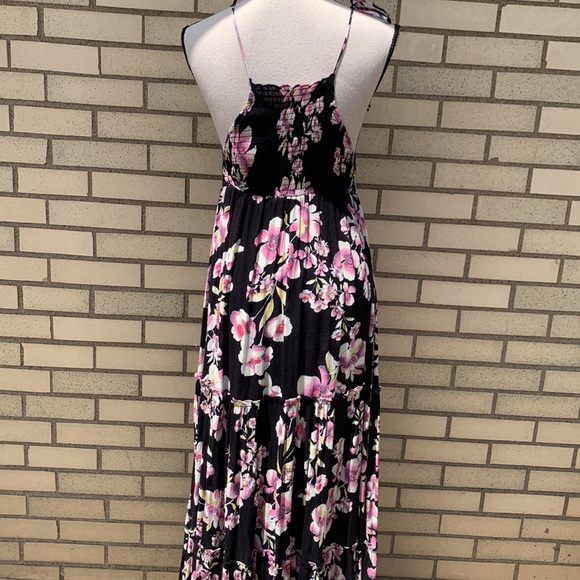 Free People Black Garden Party Floral Maxi Dress NWOT - Picture 9 of 15